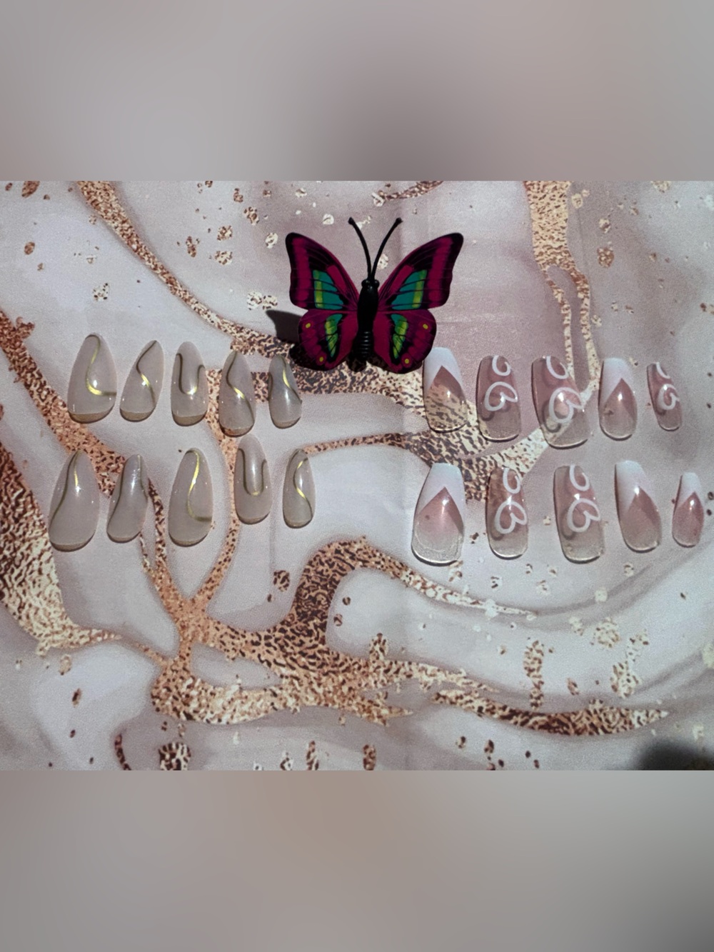 TWO SET OF Press-On Nails with Accents for $14